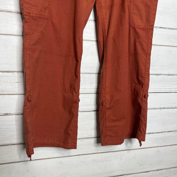 American Eagle Baggy Convertible Cargo Jogger Pants Terracotta Plus Size 18 - Picture 9 of 11